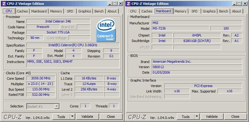 Płyta główna MSI 945PL Neo + procesor