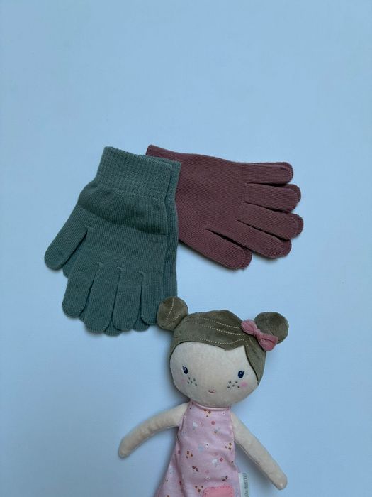 George nowe rękawiczki dla dziewczyni 2pak szare różowe uniwersalne