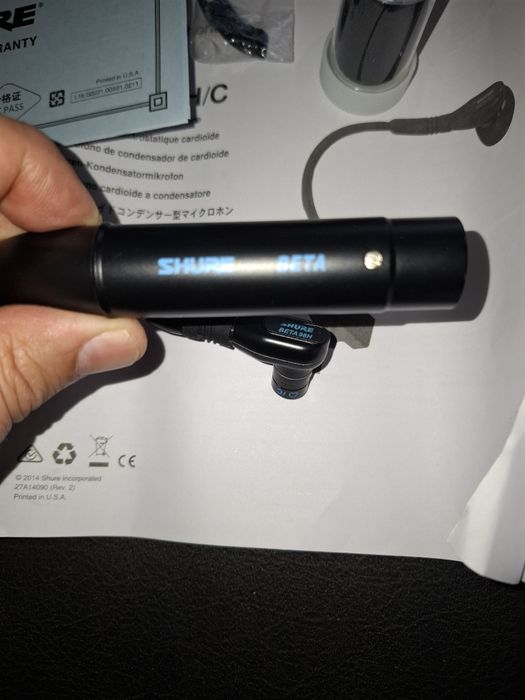Vendo Shure Beta 98 H/C -  microfone profissional para sopros ou percussão