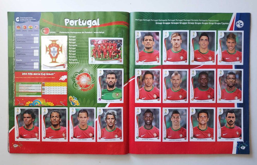 Caderneta cromos Panini - World Cup 2014 - Completa