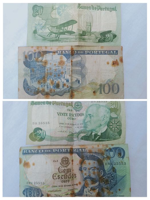 Conjunto notas antigas