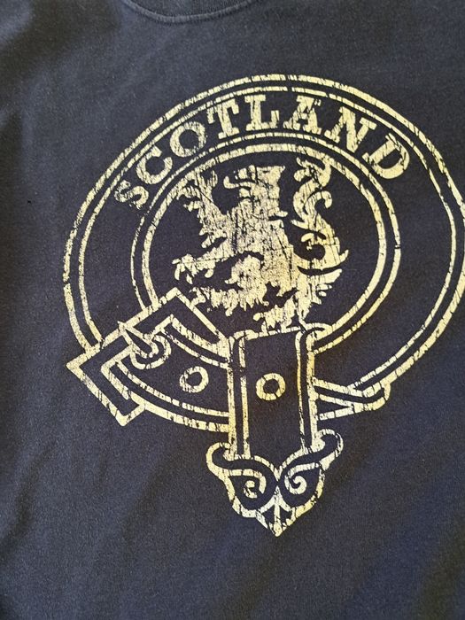 Koszulka czarna z nadrukiem Scotland  vintage retro