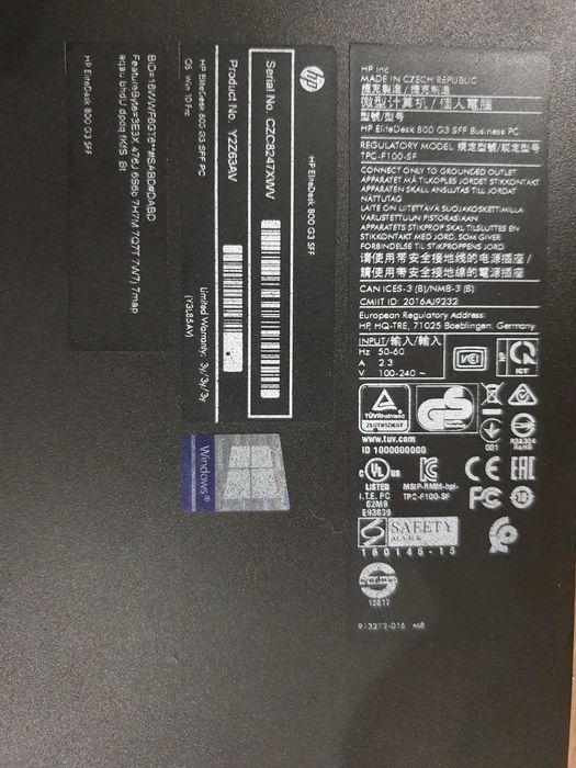 Computador HP EliteDesk 800 G3 SFF