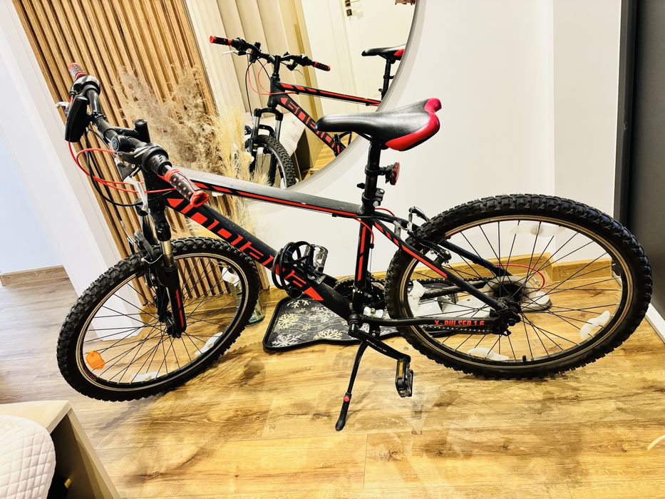 Rower indiana dla chlopca czerwno - czarny