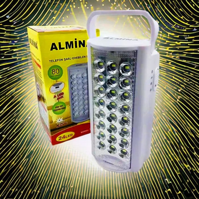 ХИТ!!! Фонарь Almina DL-2424 LED + PowerBank + аккумулятор