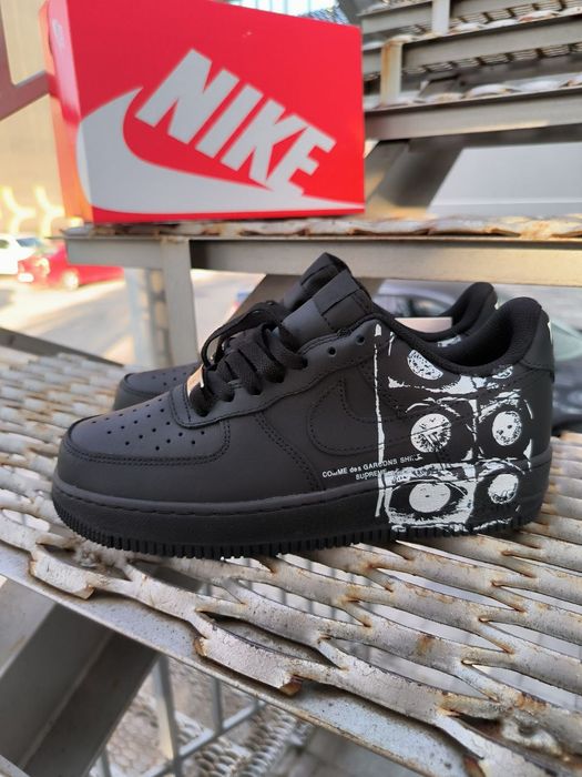 36-45 Nike Air Force 1 Low х Comme des Garçons Supreme Black: 2