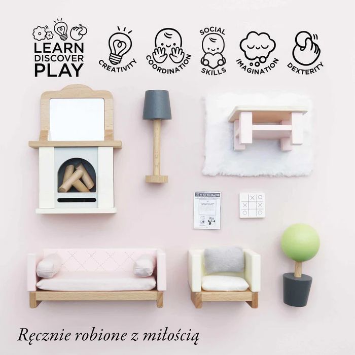 Drewniane mebelki do domku dla lalek salon Daisylane, Le Toy Van