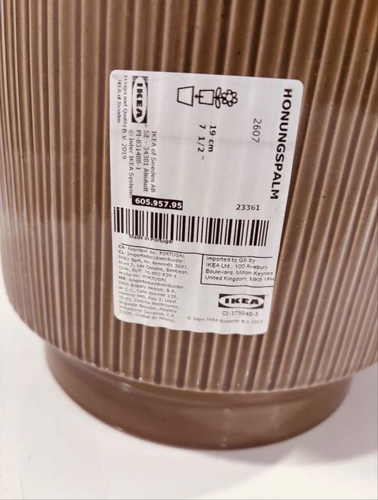 2 Vasos IKEA HONUNGSPALM 19 cm – Castanho