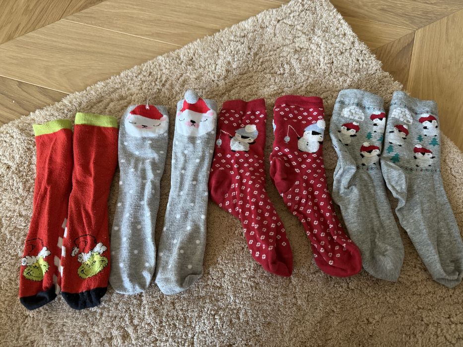 Skarpetki świąteczne zimowe 4 pary