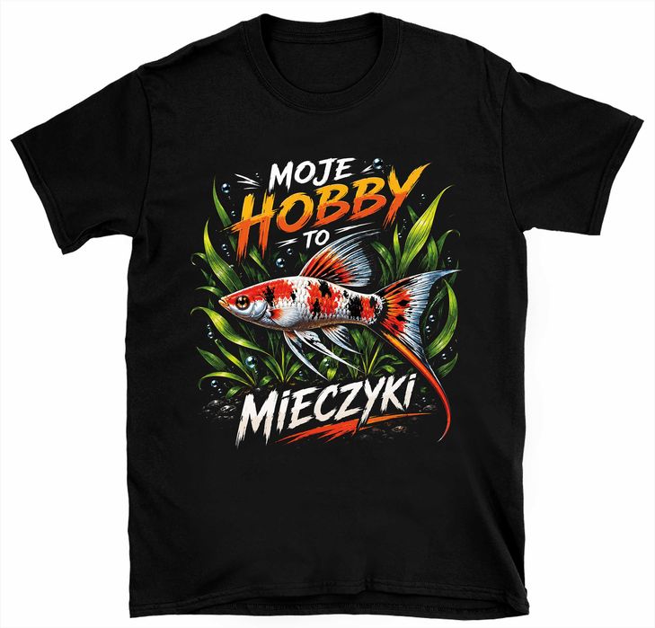 koszulka męska ryba Mieczyk prezent koszulka akwarystyczna Mieczyk XL