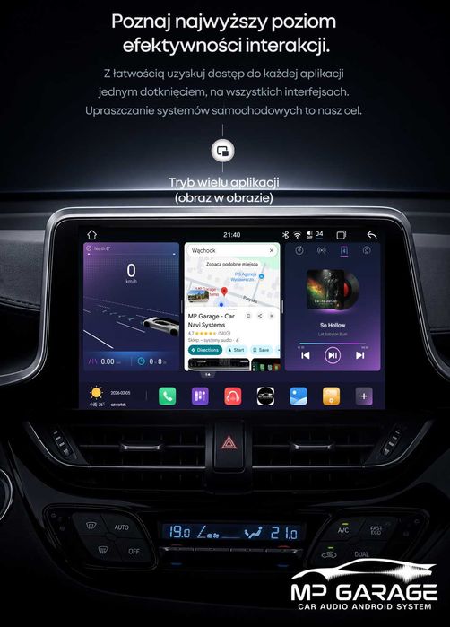 Toyota CH-R Radio Nawigacja Android 14 LTE CarPlay AndroidAuto Montaż Gwarancja PL