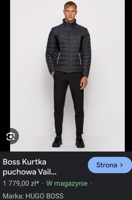 Hugo Boss nowa kurtka puchowa męska r. L