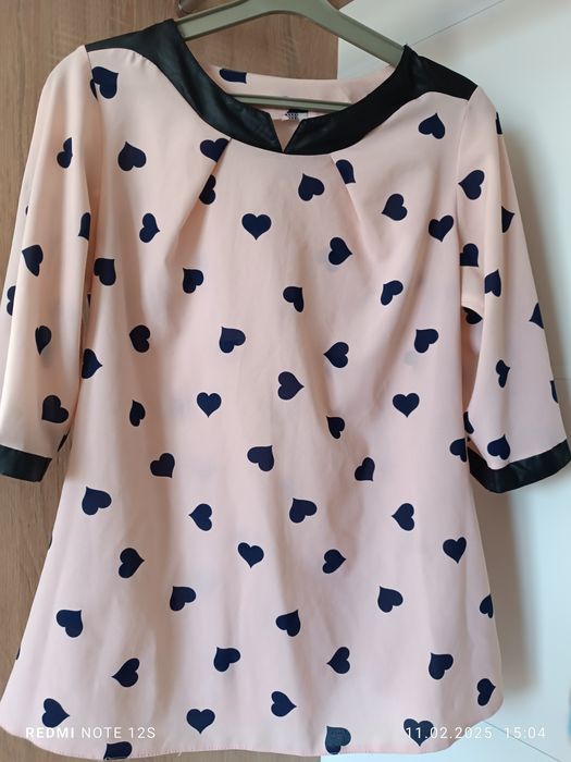 Блузка в сердечко
