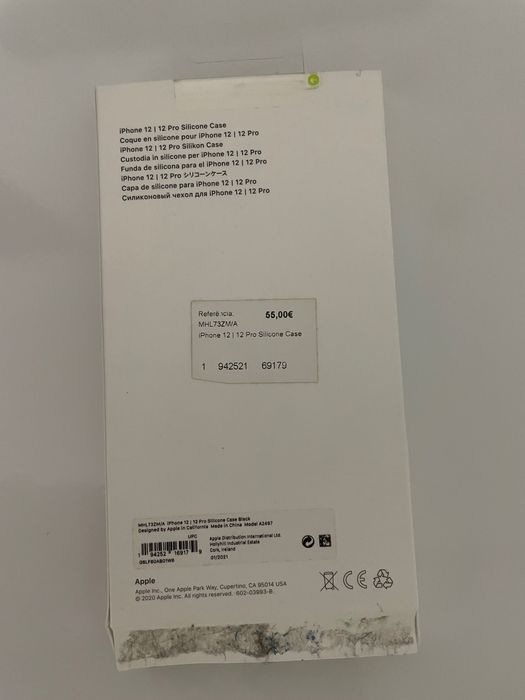 Capa silicone preta Apple MagSafe iPhone 12 /12 pro, óptimo estado.