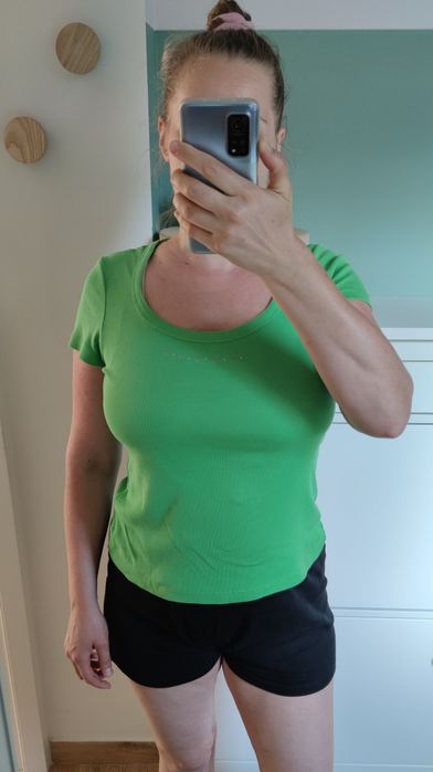 T-shirt bluzka top L 40 InWear zielony bawełna