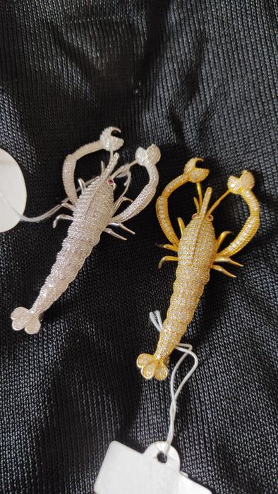 Броши раки украшения