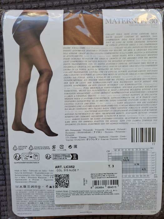 3 meias collants transparentes grávida