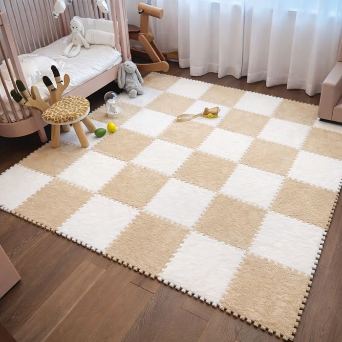 Модульний килим-пазл із м'яким ворсом 20 плиток (30×30 см)