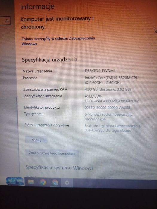 Laptop ThinkPad core i5/4gb ram dysk SSD +HDD  dvd rom