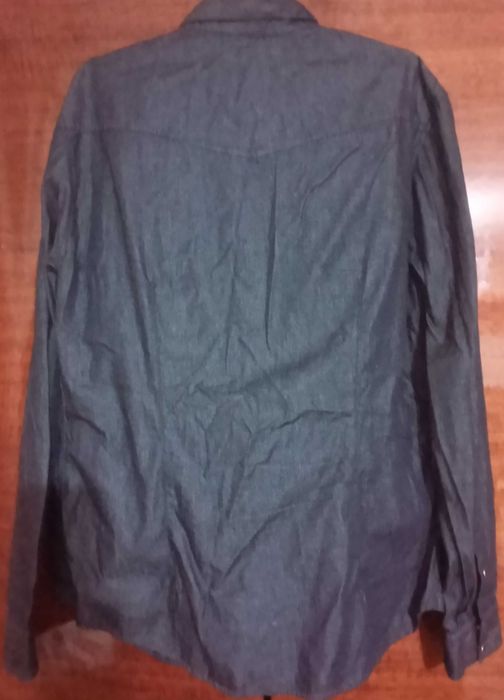 Мужская черная джинсовая рубашка Armani Jeans denim u6c19 LJ Новая