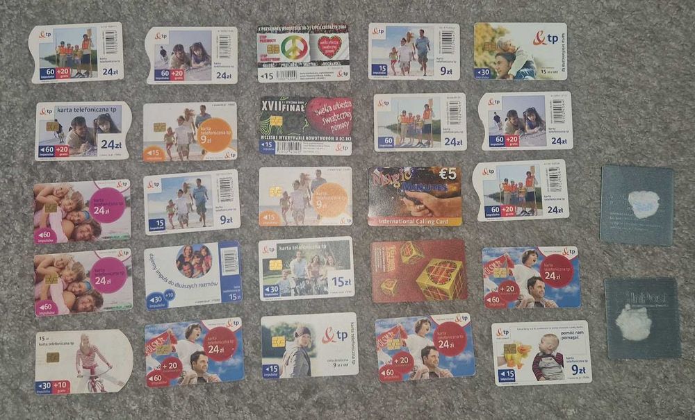 25x Karta telefoniczna Telekomunikacja Polska TP S.A. kolekcjonerskie
