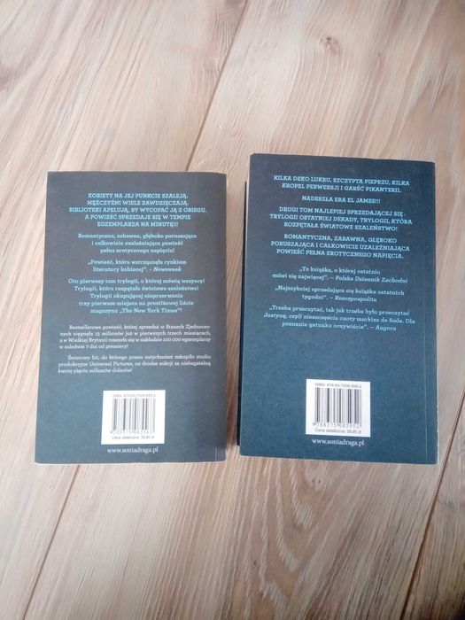 Zestaw 2 książek "50 twarzy Greya" E L James