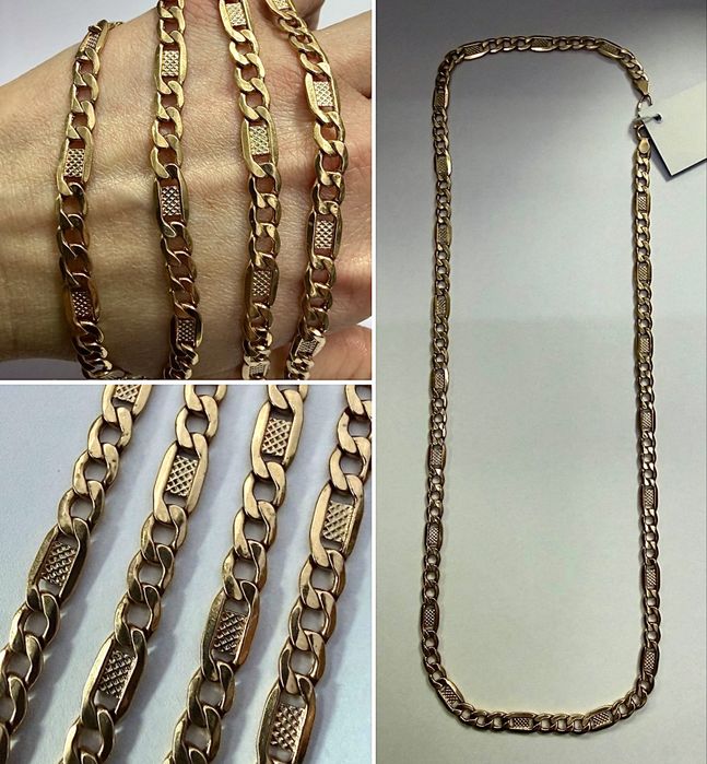 Золотая цепочка красивая широкая