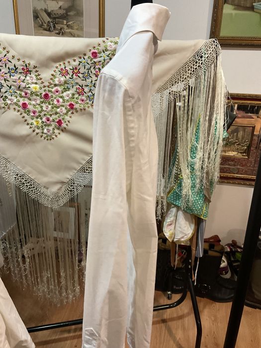 Blusa branca mangas t,s. Algodao