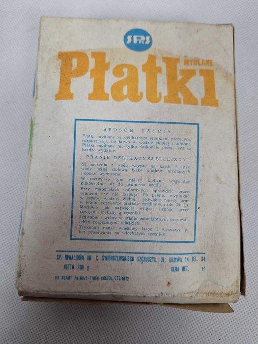 płatki mydlane PRL