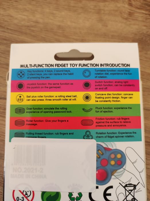 Fidget toy anti stress portátil colorido