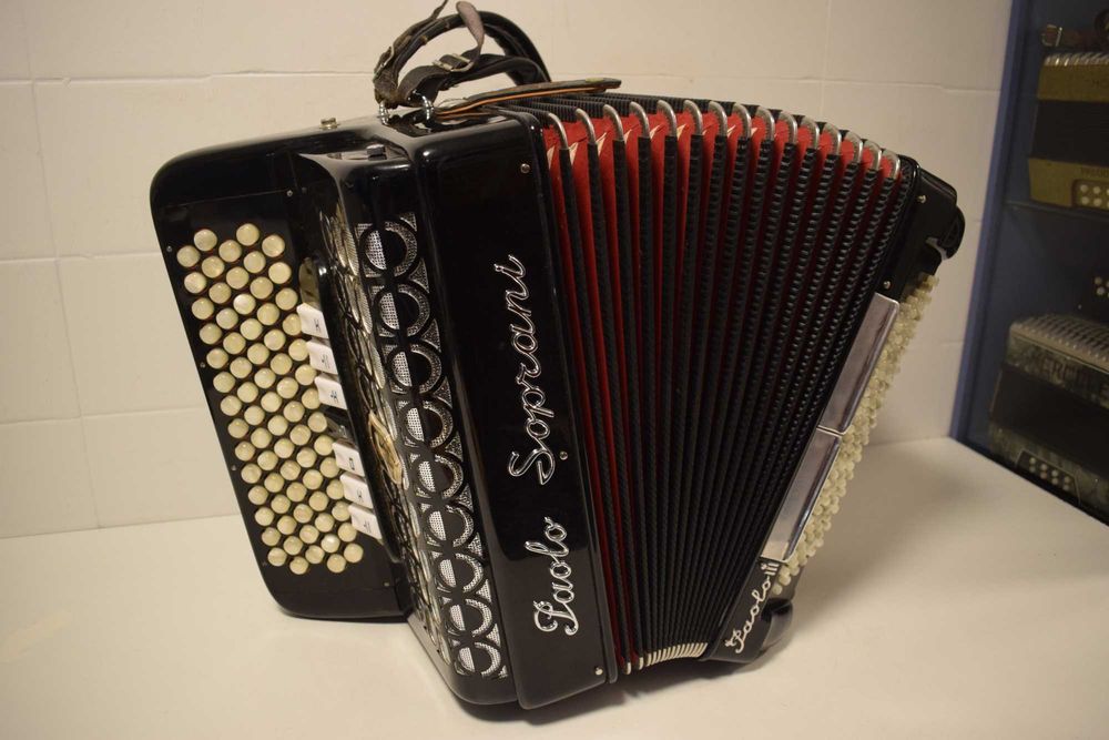 Acordeao Paolo Soprani 3 Voz 96  Baixos, N . 125
