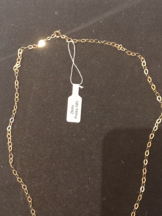 Łańcuszek złoty błyszczący ankier 585/1,9g/45 cm