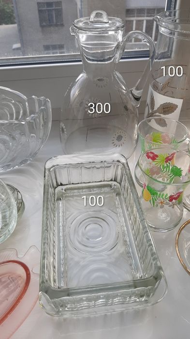 Посуд кольорове скло от 25 грн.