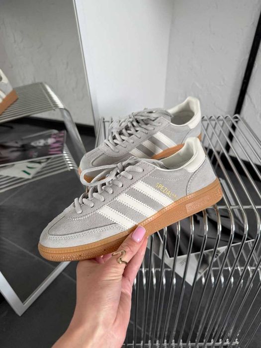 Кеди Adidas Spezial Grey White | кросівки Адідас Спешл сірого кольору замшеві