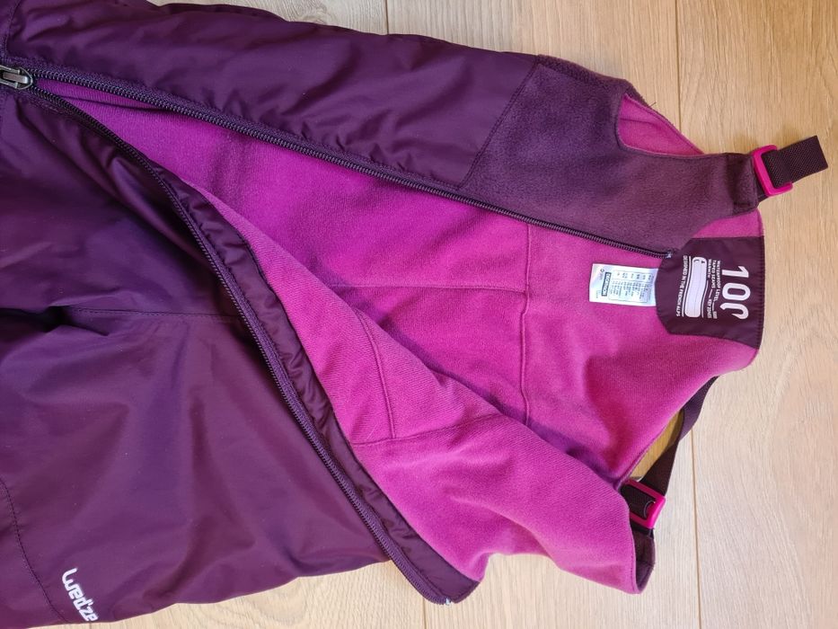 Spodnie ogrodniczki narciarskie dla maluchów Wedze 500 Warm 76-81cm