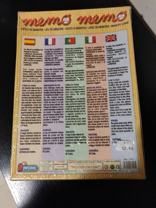 Jogo da memória - jogo educativo em madeira