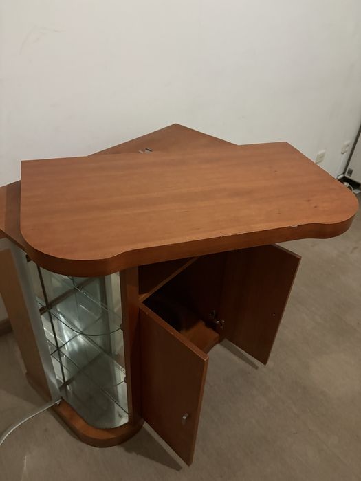 Movel tv vidro madeira