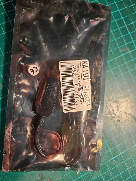 Przewód USB z przetwornicą 5V do 9V, DC Jack 2,1 x 5,5 mm