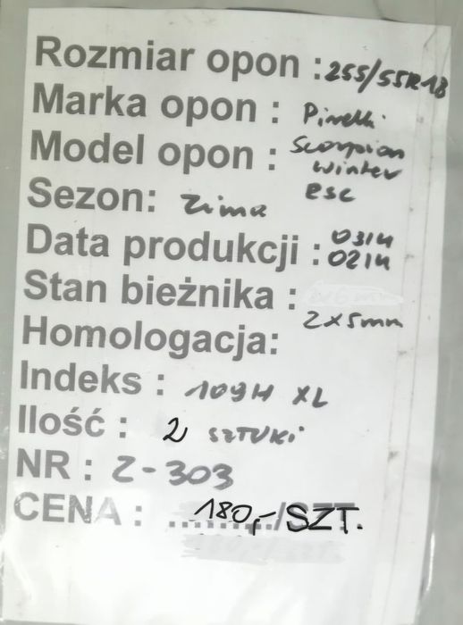 255/55R18 Pirelli Scorpion Winter RSC Zima