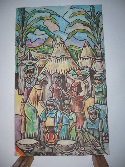 Quadro Pintura Africana