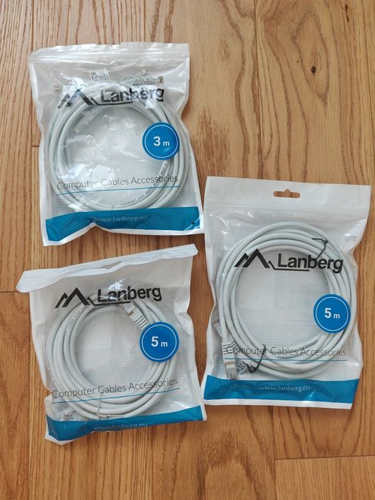 Kable sieciowe Lanberg 5m 3m