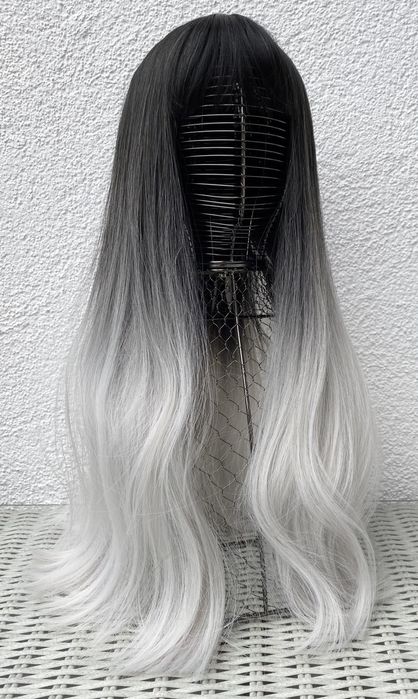 Premium Ultra włosy doczepiane, peruka, czarny / popiel / ombre 364.
