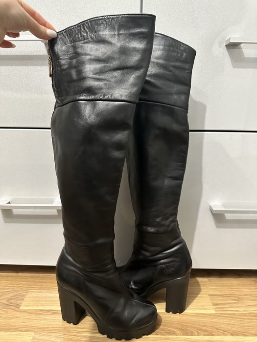 Ботфорти шкіряні