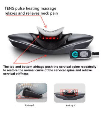 Massajador cervical (modo quente/frio com controlo remoto)