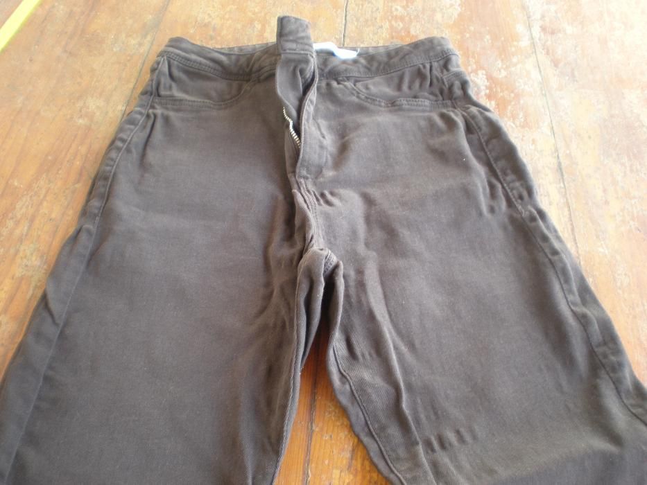 calças castanhas Bershka 34