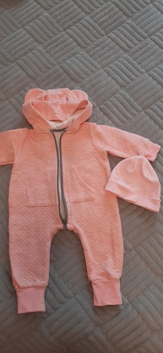 Комбінезон(чоловічок) + шапочка на дівчинку, ріст 62,