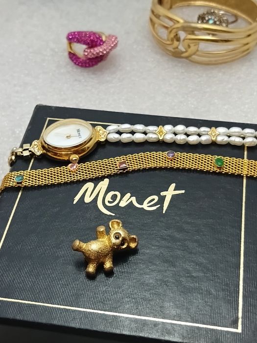 Вінтажні прикраси сережки Кліпси monet,кільця, позолота