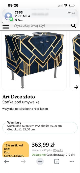 Szafka pod umywalke