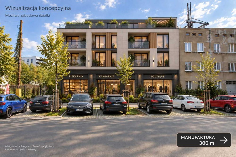 Działka inwestycyjna 663 m² | 300 m od Manufaktury | Łódź - Więcej
