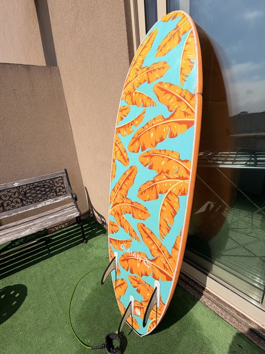 Prancha de Surf Softboard Olaian 6'0 + Leash Shapers + Quilhas